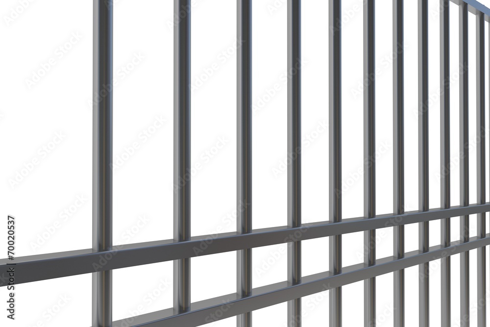 Digitally generated metal prison bars