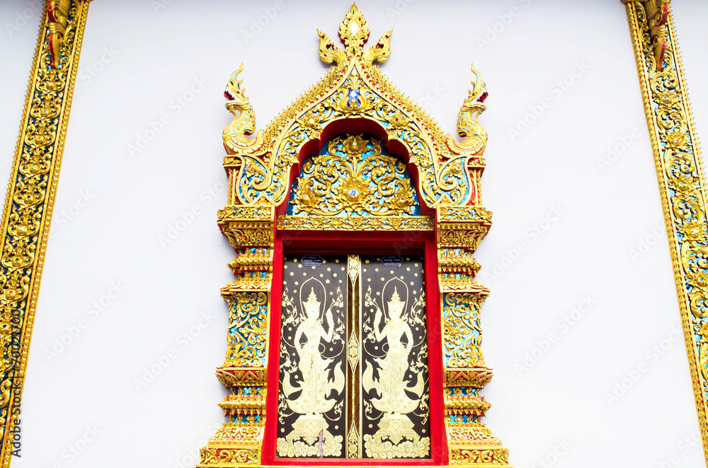 Thai style window of temple
