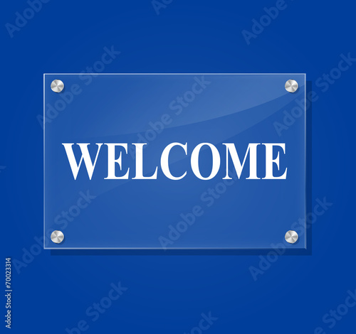 Vector welcome sign