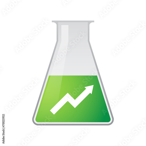 Chemical test tube with a graph