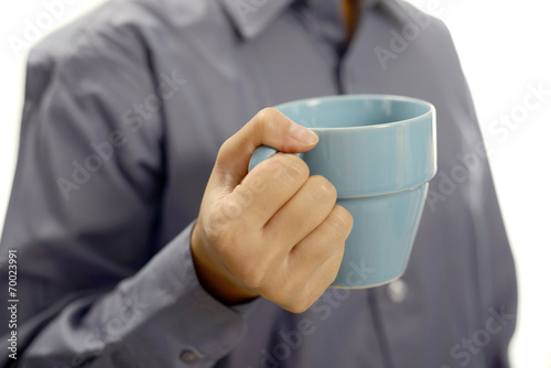 Woman Hold Cup Of Coffee