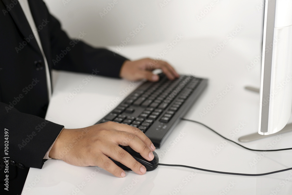 Business Man Typing Business Man Typing