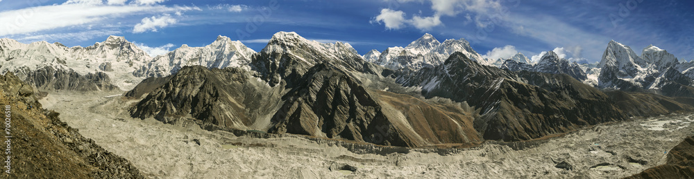 Panoramic view Mount Everest Range, Nepal