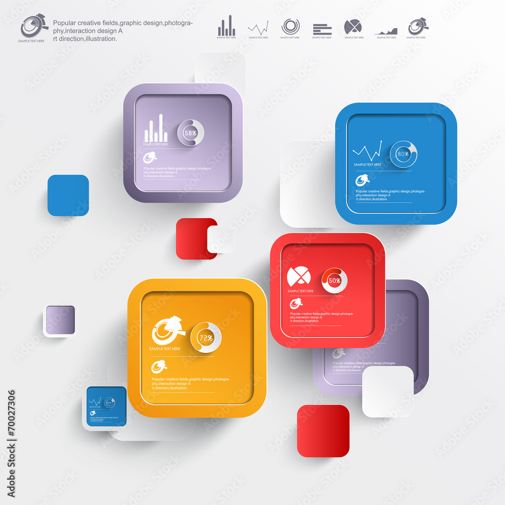 Abstract 3D Paper Infographics Abstract 3D Paper Infographics