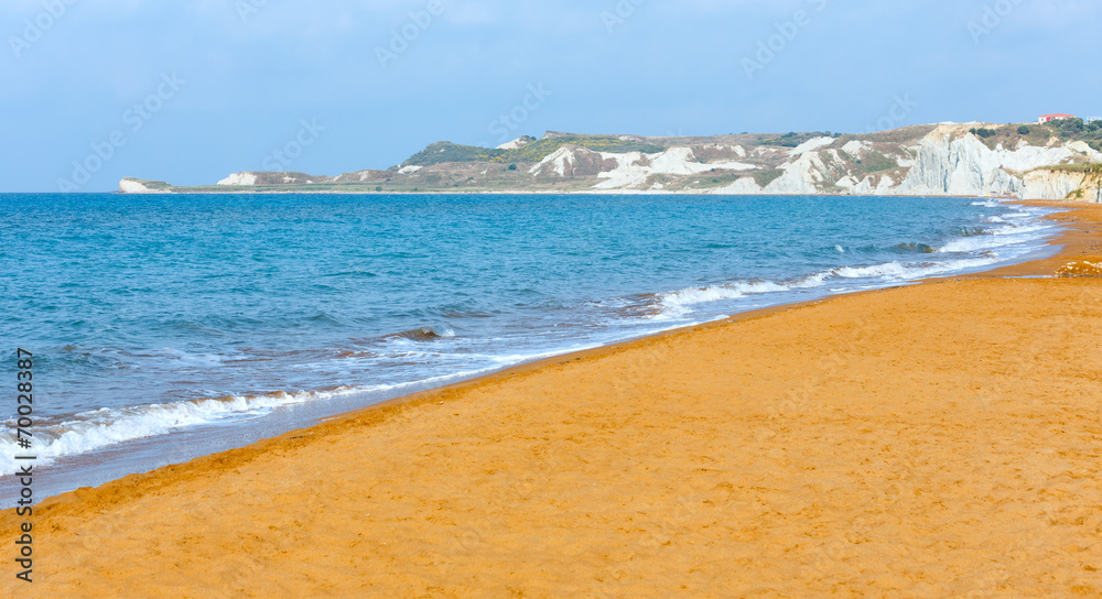 Xi Beach morning view (Greece, Kefalonia).