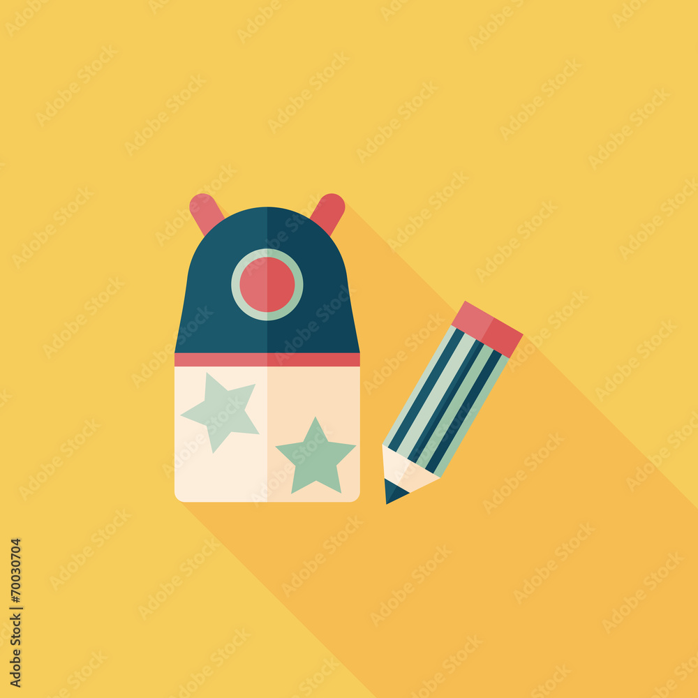Pencil sharpener flat icon with long shadow,eps10 Pencil sharpener flat icon with long shadow,eps10