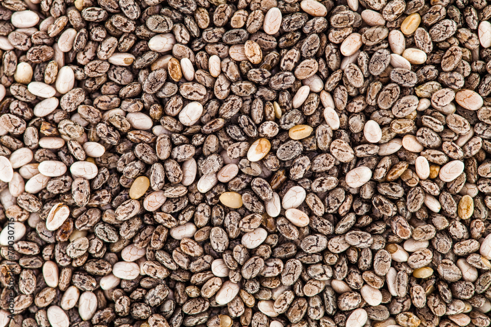 Extreme Closeup Texture of Chia Seeds - Studio Shot Extreme Closeup Texture of Chia Seeds - Studio Shot