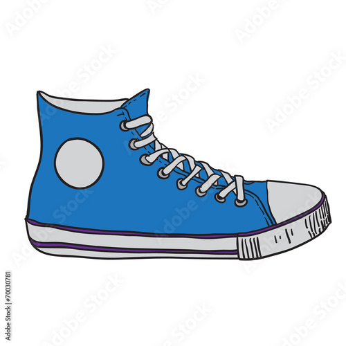 gym shoes. vector illustration