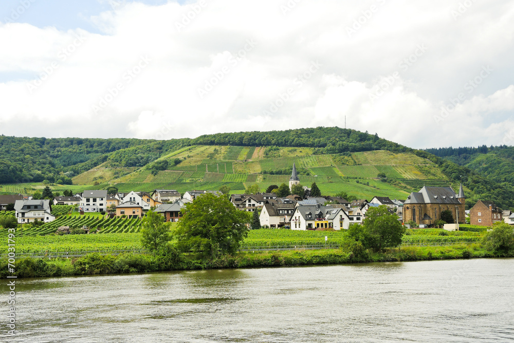 Ellenz Poltersdorf village on Moselle riverside