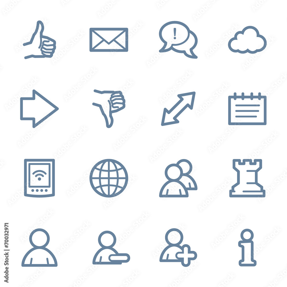 Social media web icons