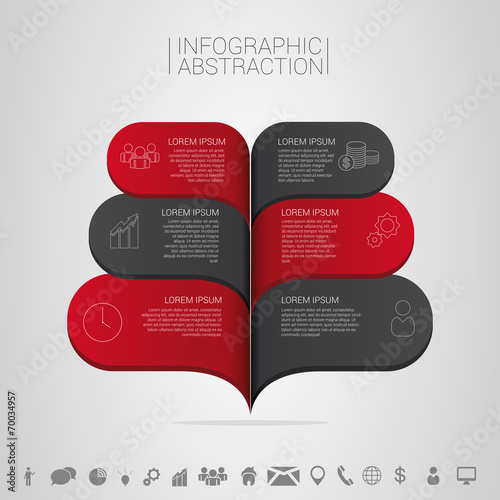 Infographics banner vector illustration with icons