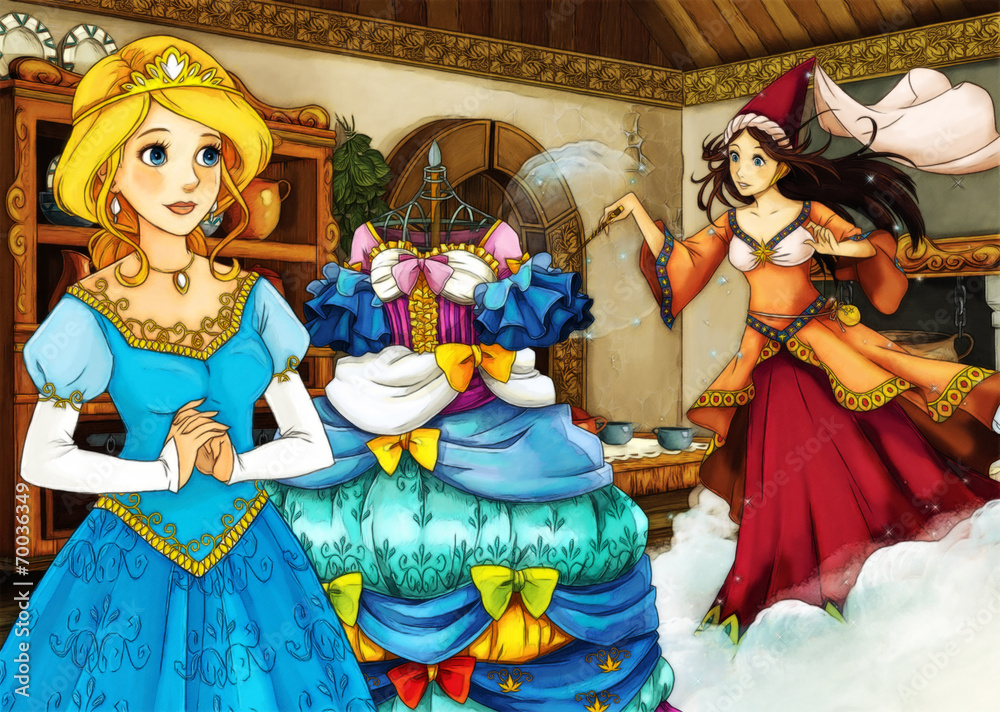 Cartoon fairy tale scene Cartoon fairy tale scene