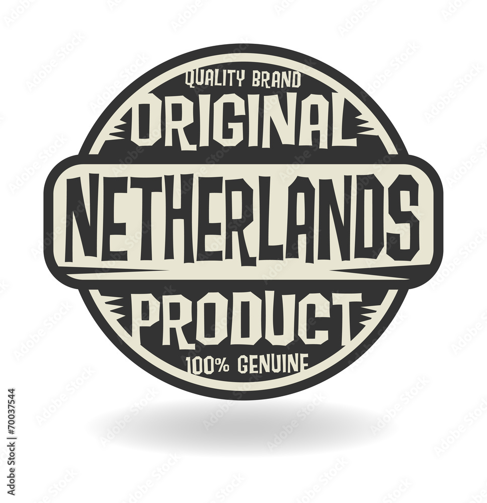 Fototapeta premium Abstract stamp with text Original Product of Netherlands