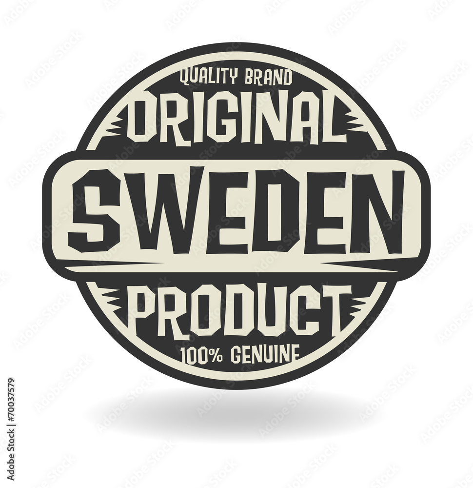 Abstract stamp with text Original Product of Sweden Abstract stamp with text Original Product of Sweden