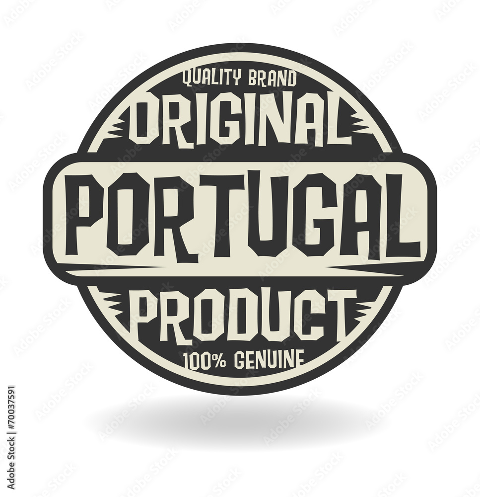 Fototapeta premium Abstract stamp with text Original Product of Portugal