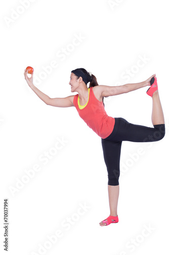 asian woman doing yoga