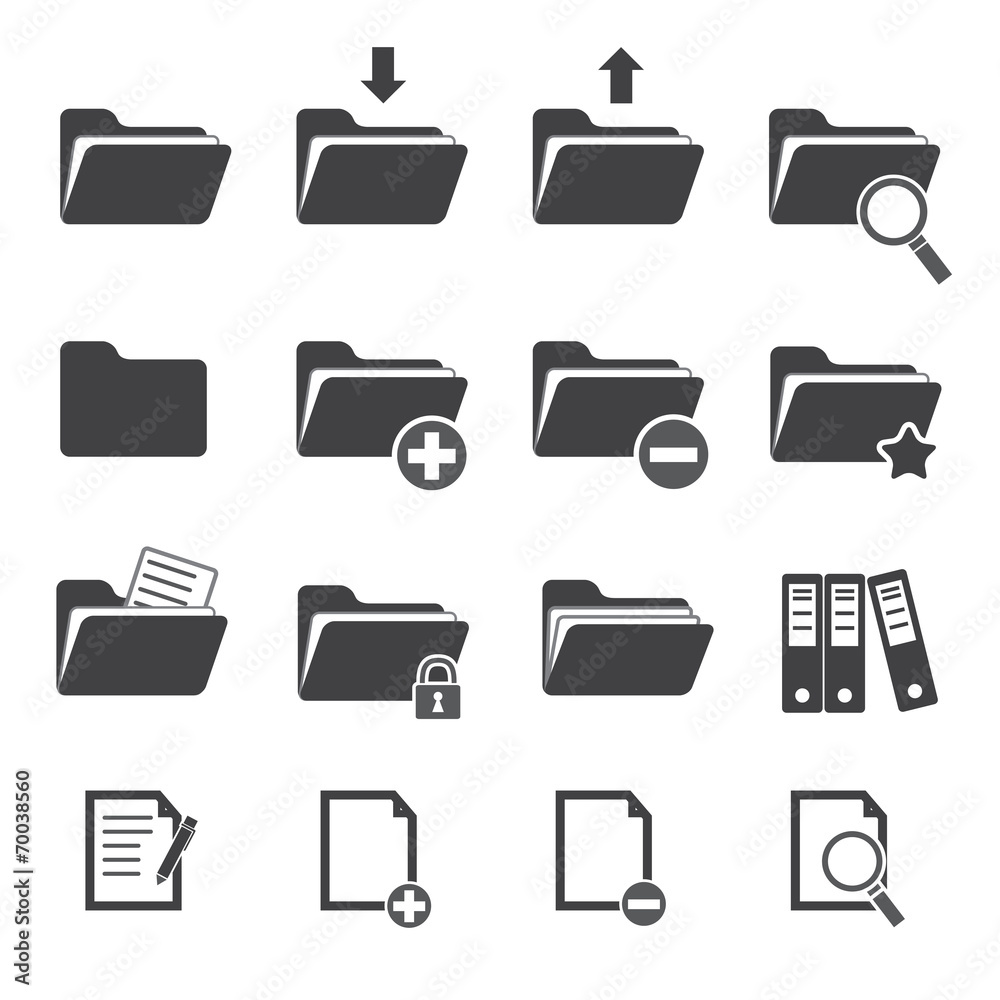 vector folder icon set vector folder icon set