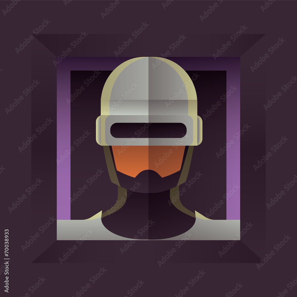 Fototapeta premium Illustration of Robocop