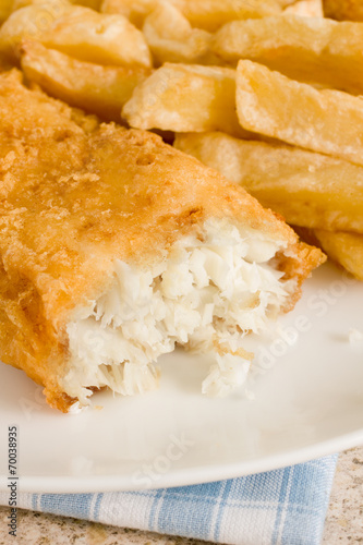 Fish and Chips a traditional British takeaway food