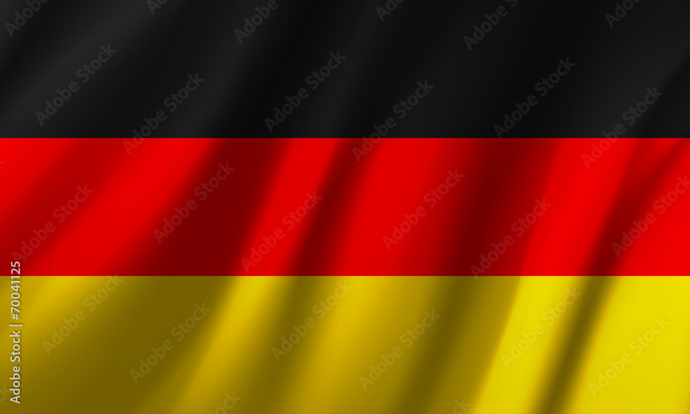 Obraz premium Wavy German flag - vector illustration