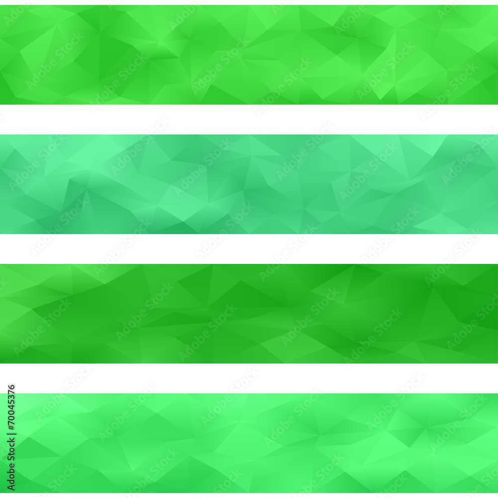 Green banner set