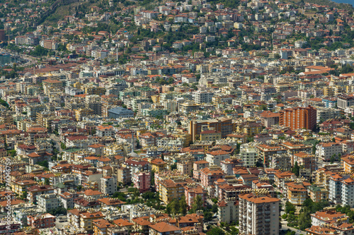 Residential buildings. Urbanization. Background. Alanya. Turkey.