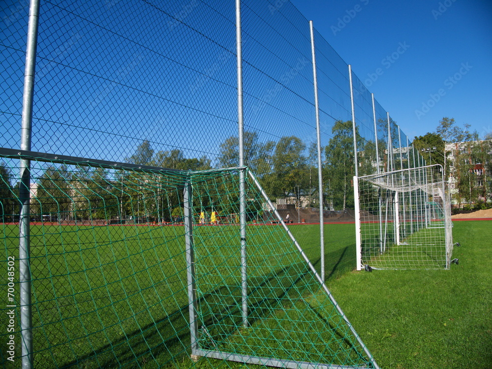Goal net on football stadium