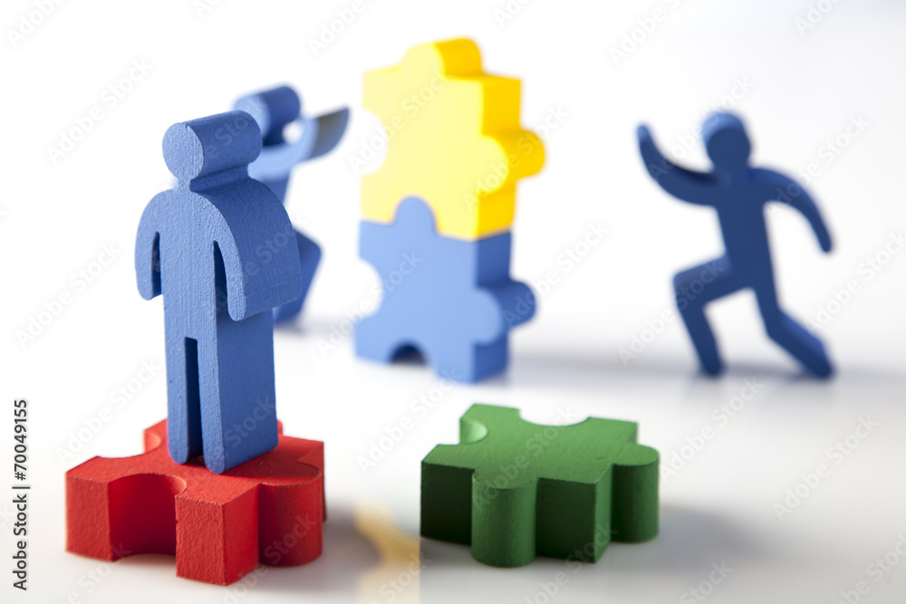 concept of teamwork, people and icons concept of teamwork, people and icons