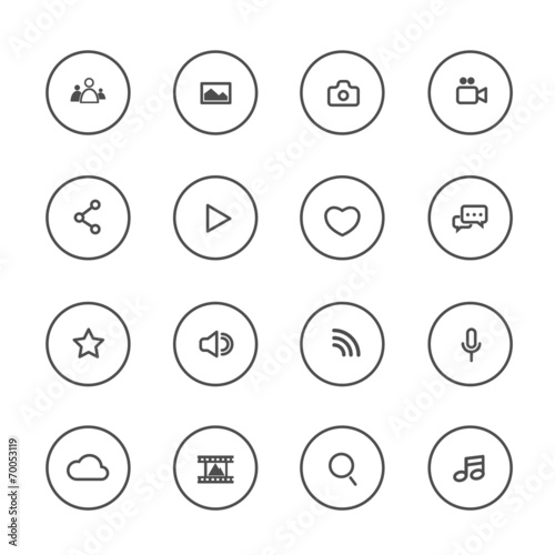 Social media icons vector