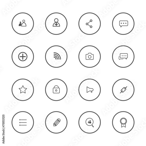 Social network icons vector