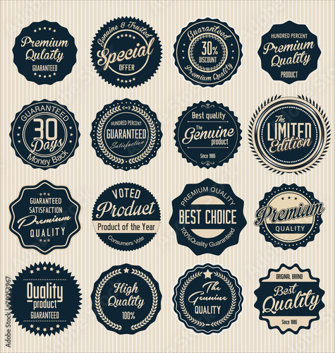 Premium quality retro labels