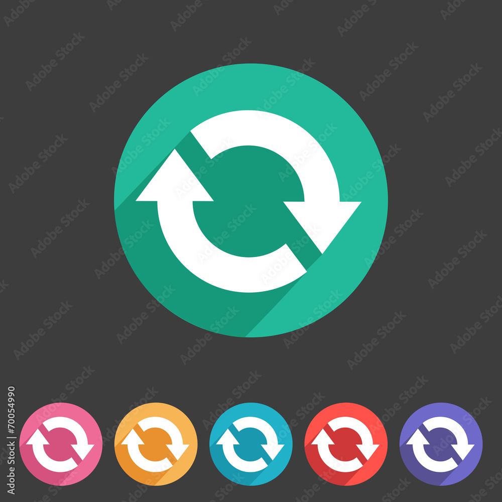 Refresh reload flat icon badge Refresh reload flat icon badge