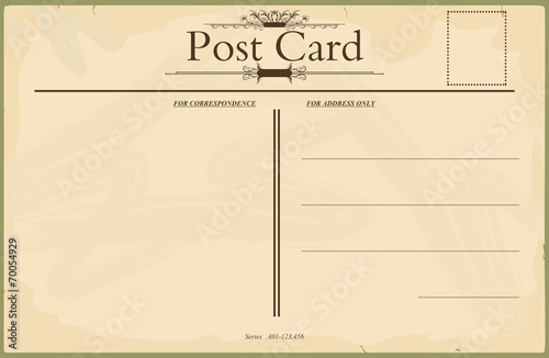 Blank vintage postcard