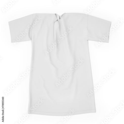 blank white t-shirt isolated on white background