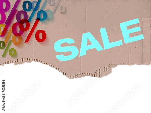 Karton SALE bunt transparent