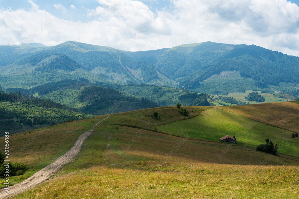 Landscape in the Ukrainian Carpathians Landscape in the Ukrainian Carpathians
