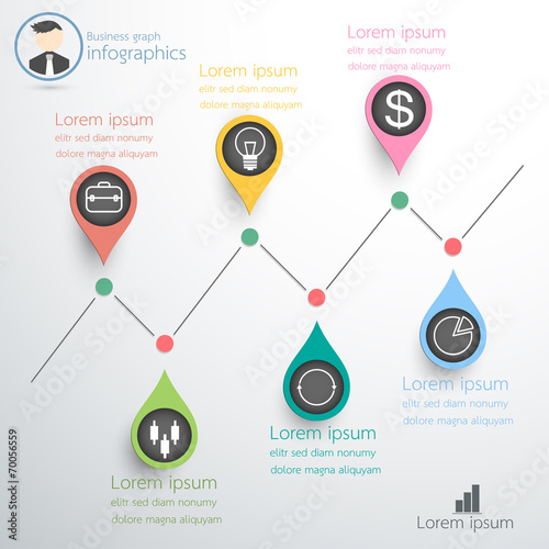 Business graph diagram info...