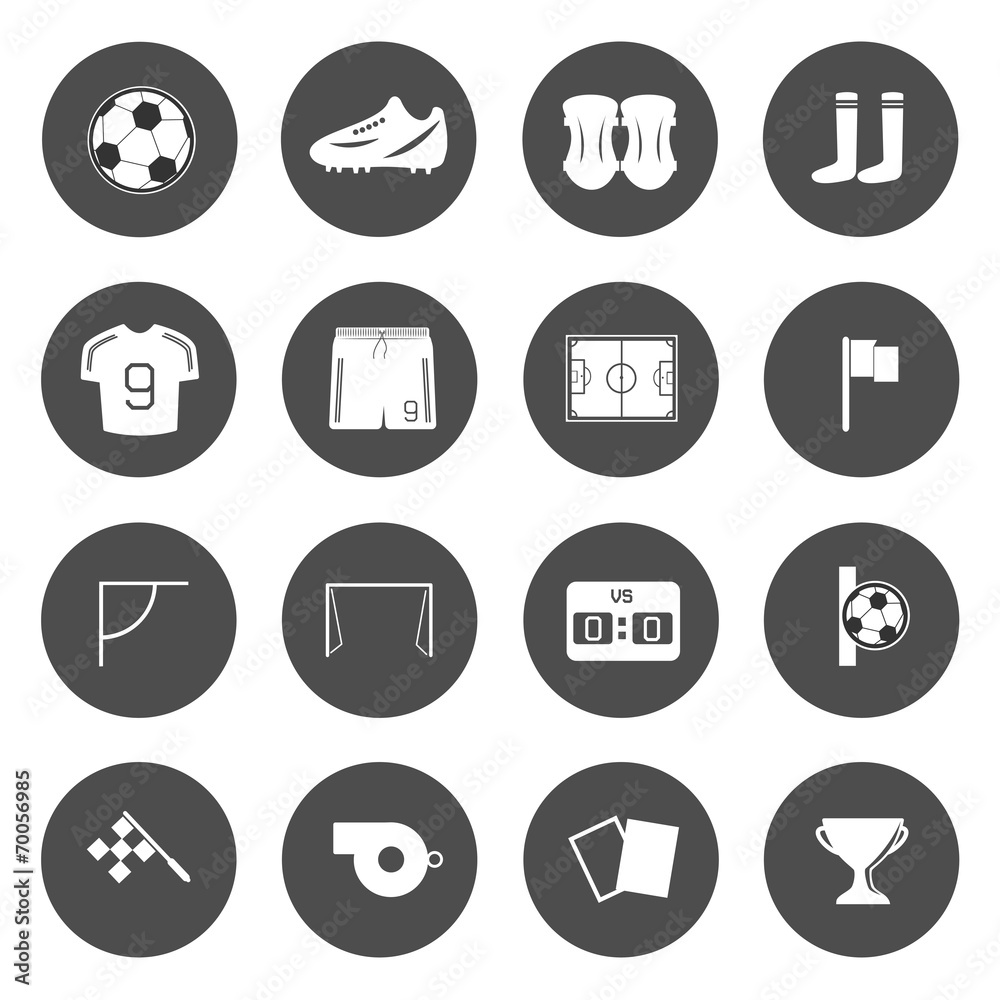 Soccer Icons Vector. Soccer Icons Vector.