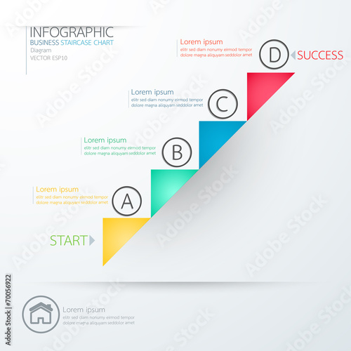 Modern business staircase c...