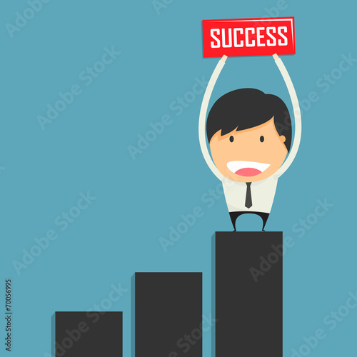 Successful businessman hold...