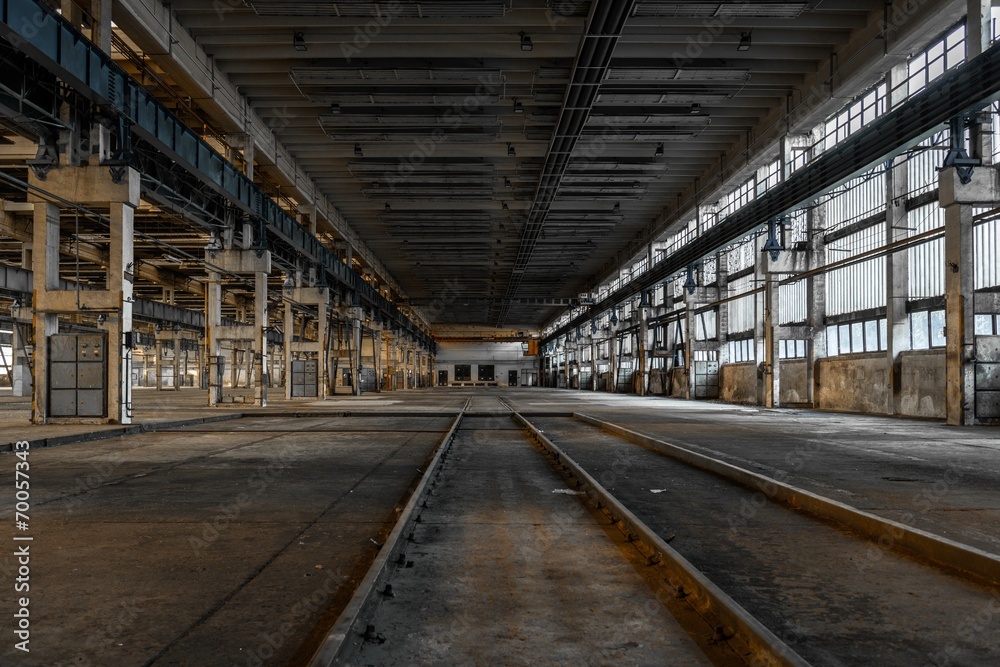 Large industrial hall of a repair station Large industrial hall of a repair station