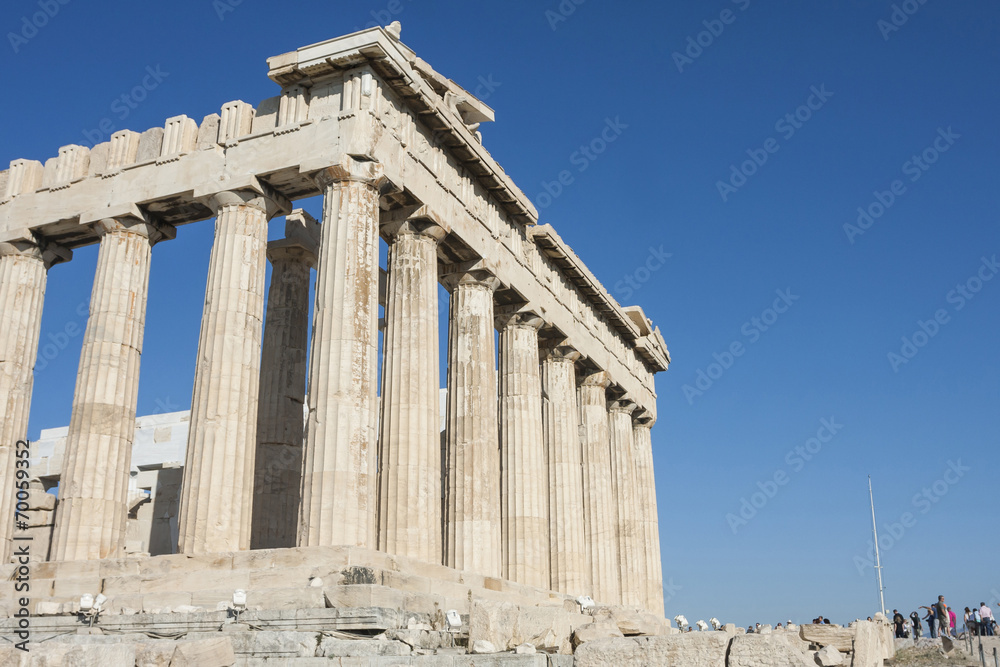 Columns of Parthenon temple in Acropolis