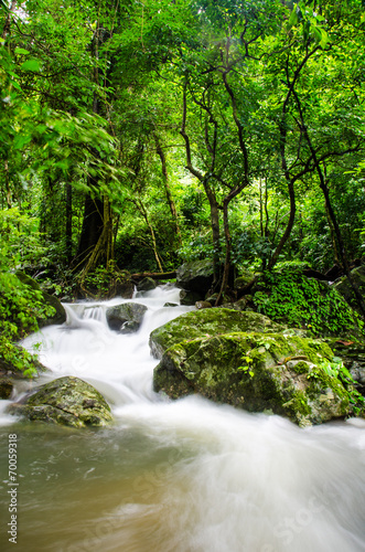 Waterfall in deep forest, Saraburi Thailand.