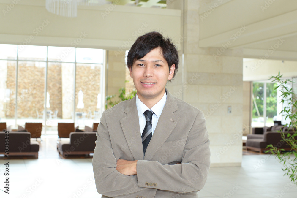 笑顔のビジネスマン 笑顔のビジネスマン