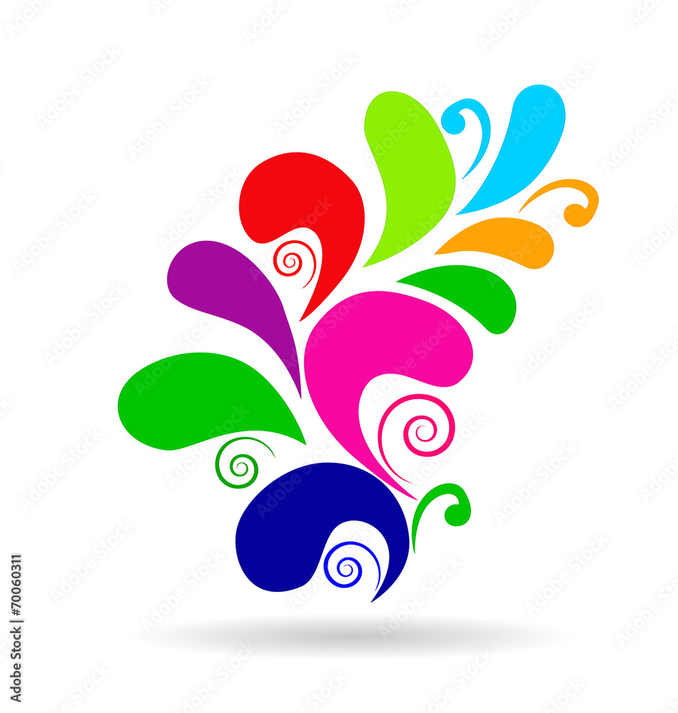 Obraz premium Vector floral design colorful element