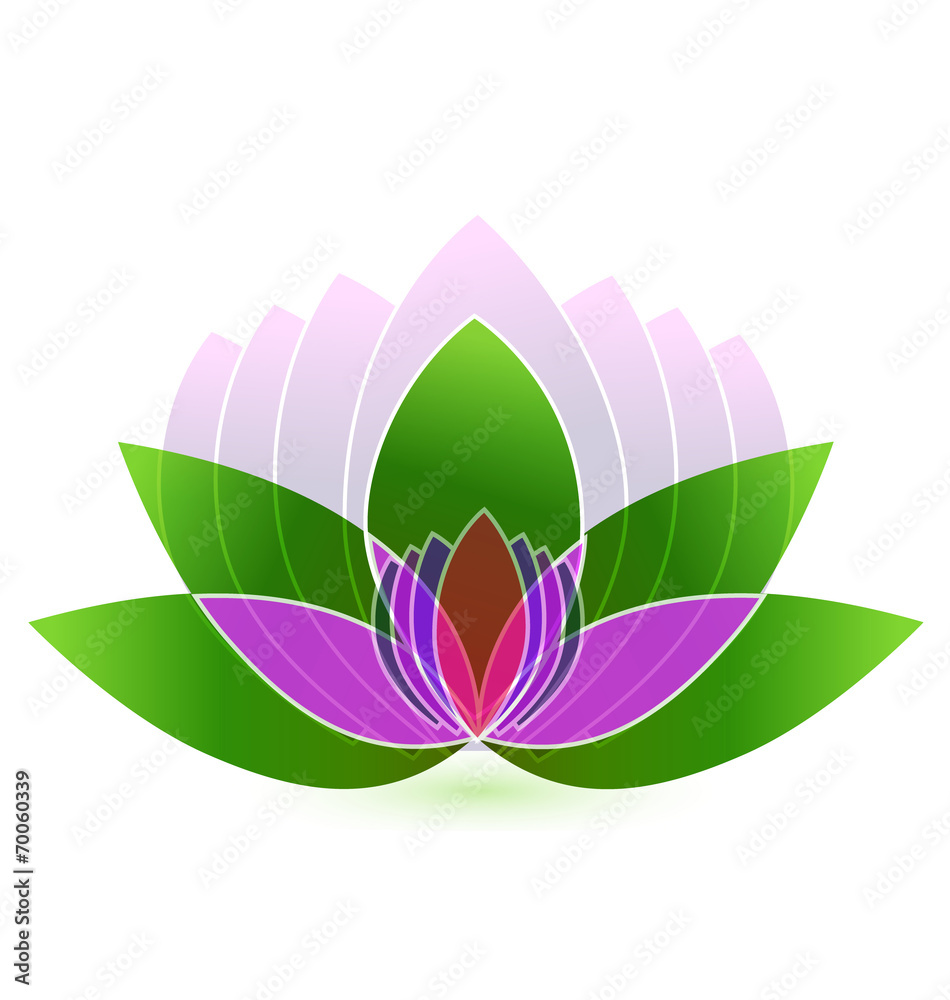 Lotus flower icon logo vector