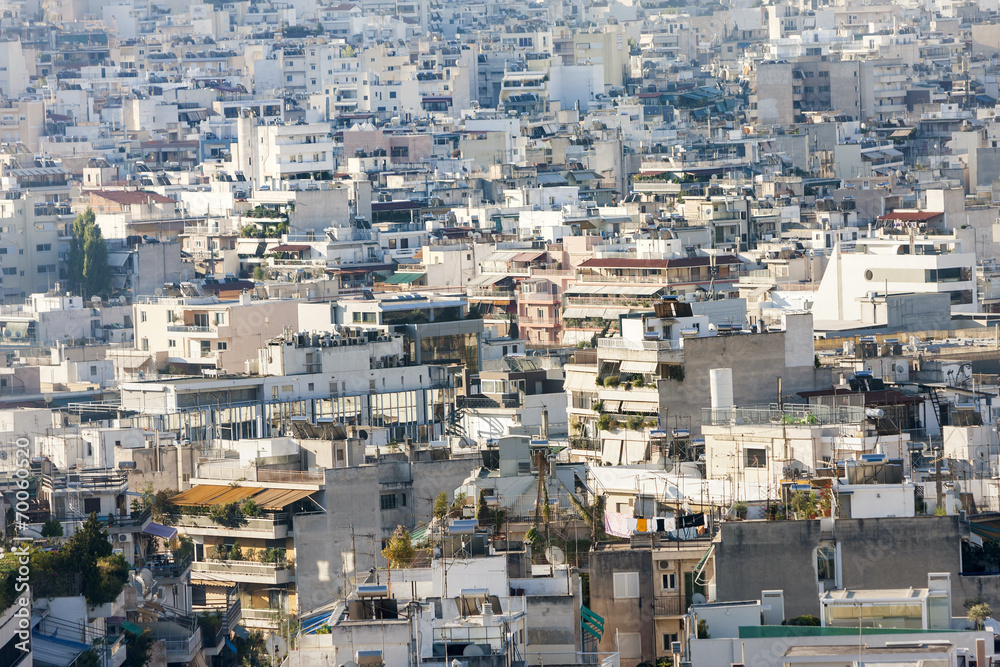 View of houses in Athens