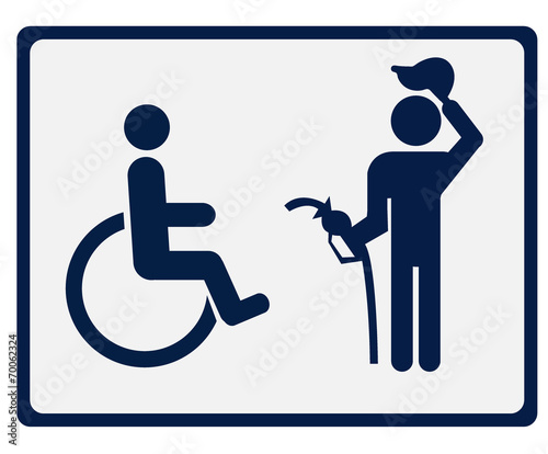 Car, fueling, gas, station, disabled