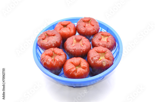 Rose Apples Over White Background photo