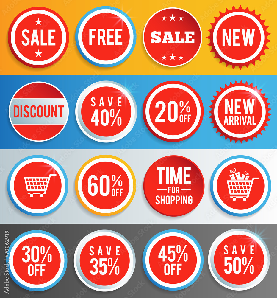 Sale labels and stickers. EPS10. Sale labels and stickers. EPS10.
